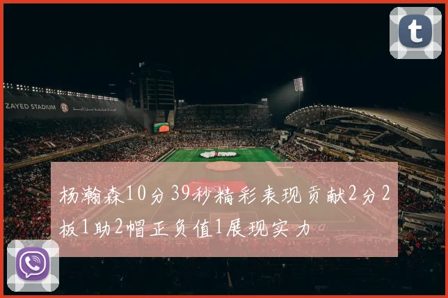 杨瀚森10分39秒精彩表现贡献2分2板1助2帽正负值1展现实力